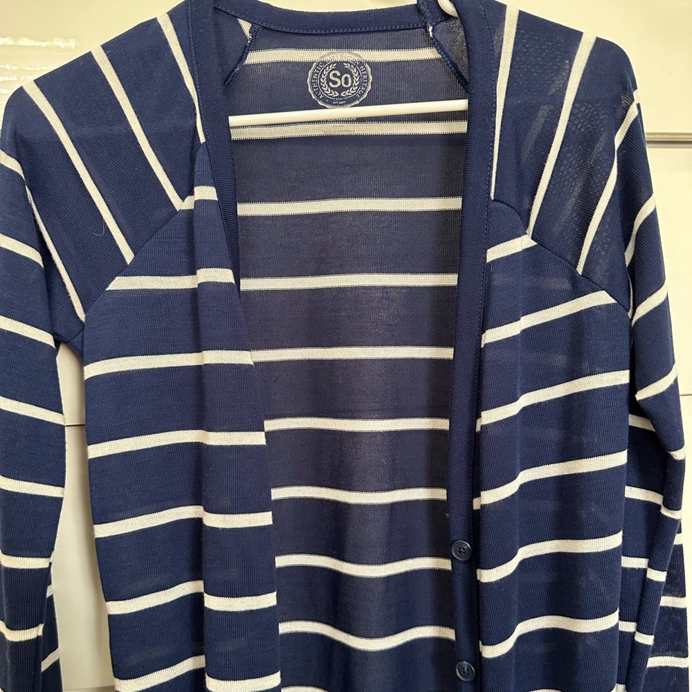 striped cardigan